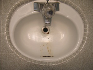 how to get stains out of white blanco sink